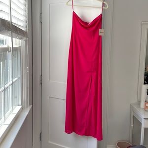Super down maxi dress (pink) size small